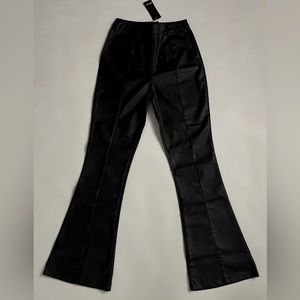 PU leather black flare pants by Nasty Gal NWT size 6